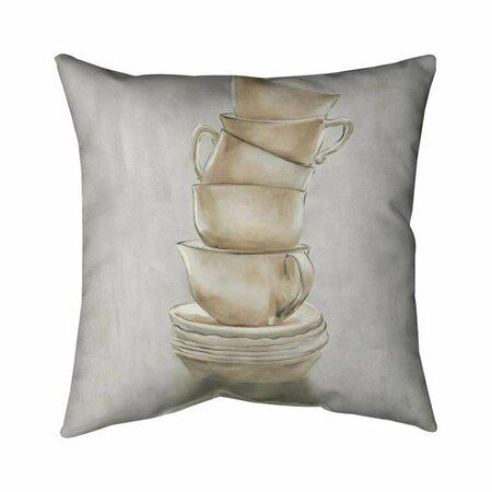 BEGIN HOME DECOR 20 x 20 in. Coffee Mugs-Double Sided Print Indoor Pillow 5541-2020-SL18